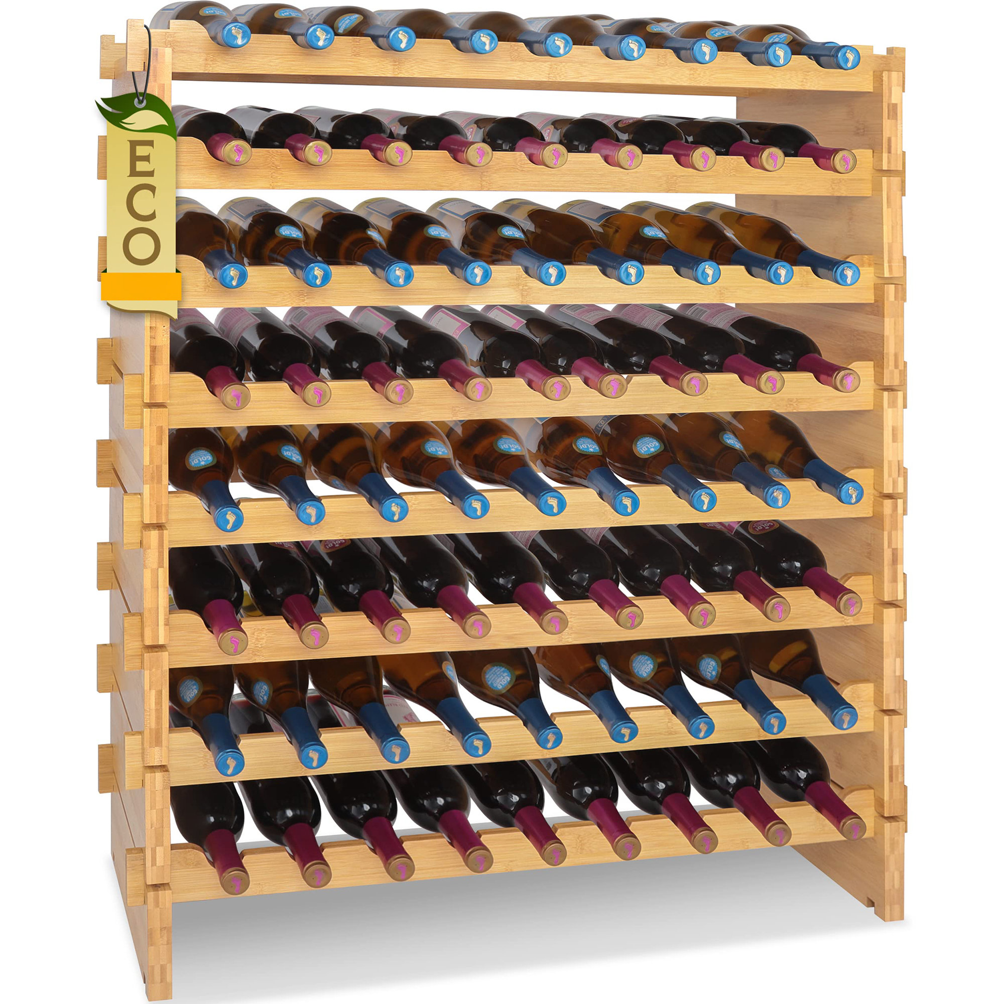 Kamenstein Butterfly Countertop Free-Standing Wooden Wine Rack, Dark Brown,  8-Bottle & Reviews