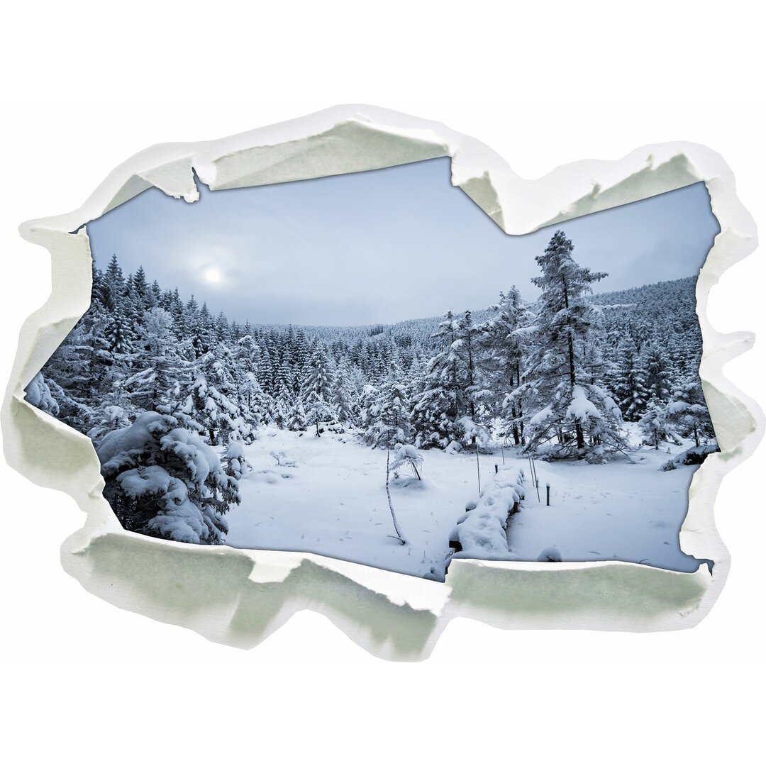 Winterlandschaft Gefrorener See Wandaufkleber