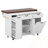 Kitchen Island with Extendable Table, Trash Storage Cabinet and 3-Tier Pull-Out Spice Rack-1410894820