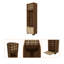 Armoire de bar Aubree avec 12 casiers à vin, 2 tablettes, armoire, support en verre