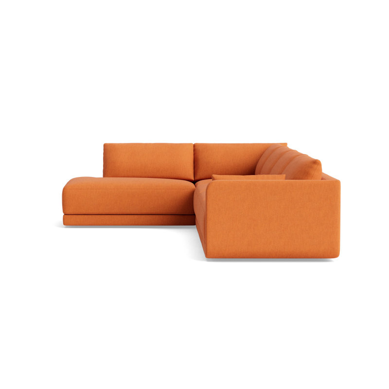 Eva Modular Sectional, Left Hand Facing, Performance Weave - Carrot