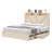 Oceant Queen Farmhouse LED Bed Frame With 4 Drawers & Open Storage Space,White-1192499257