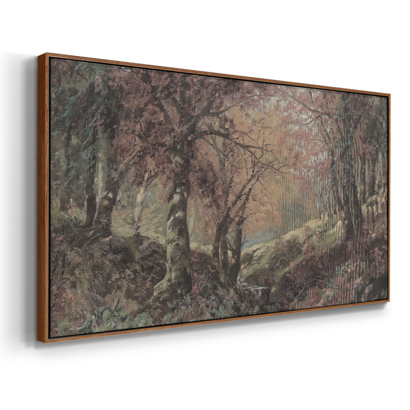 Paysage, série Dxxvi, toile tendue avec châssis, prête à être accrochée, H 25 po x l 49 po, Noyer