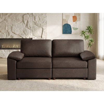 Modern Modular Sectional Sofa With Ottoman, Convertible U-Shaped PU Leather Couch Collection