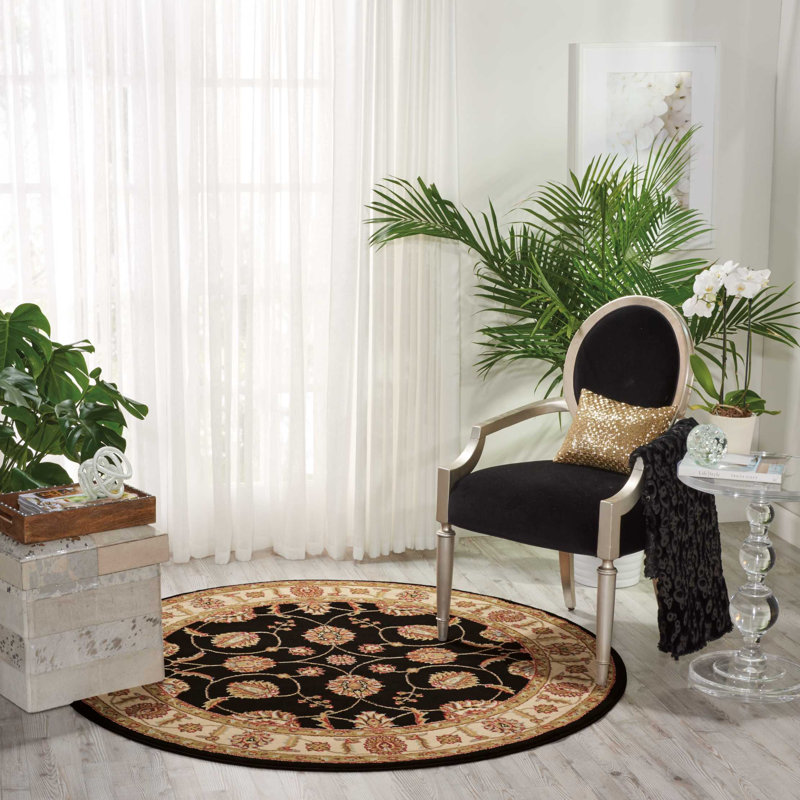 Belle Haven Oriental Indoor Rug, Round 5'3"