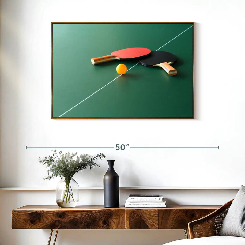 Pingpong Gear Set, Floating Frame Gold, 37" X 25"