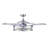 48" Retractable Blade Ceiling Fan with Light and Remote, Modern Fandelier Ceiling Fan, Patented Design Technology, Stronger Thicker Blades, Chrome-2121073425