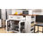 Medeeha Large Portable Kitchen Island Table With Storage Drop Leaf & 2 Bar Stools Seating For Kitchen On Wheels With Power Outlet & Footrest-738391303