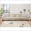 Canapé modulaire 4 places à assise profonde modulaire pour salon, appartement, studio, bureau | Chenille | Café clair-1352124939