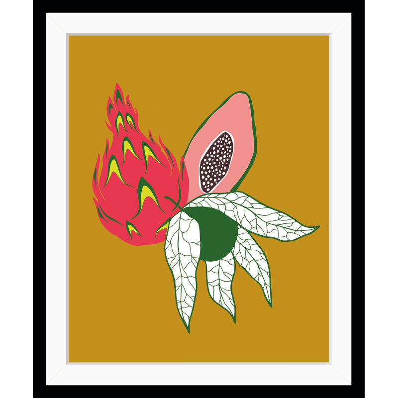 Fruits - Single Picture Frame Print, Purple/Orange/Green