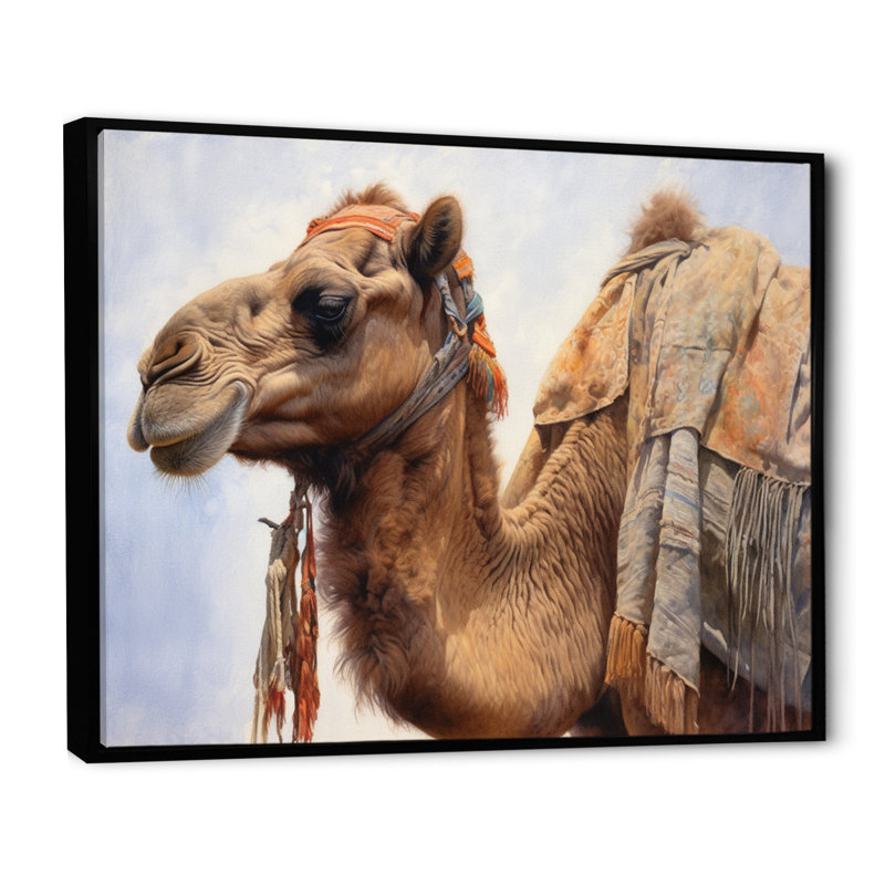 Camel Desert Nomad II, reproduction d'art sur toile, H 30 po x l 40 po x P 1,5 po, Cadre flottant noir