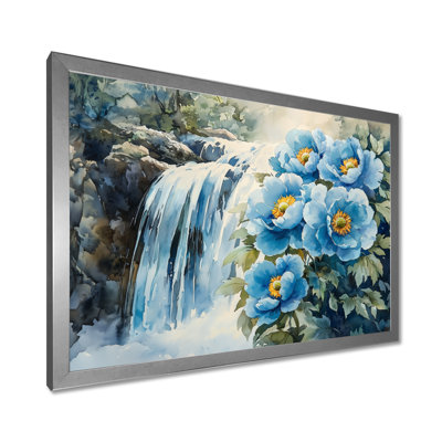 Peonies By The Waterfall VI - Peonies Wall Art