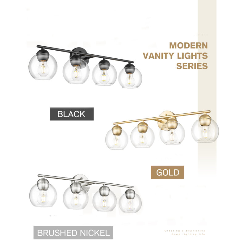 Anouk 4 - Light Dimmable Vanity Light, Black