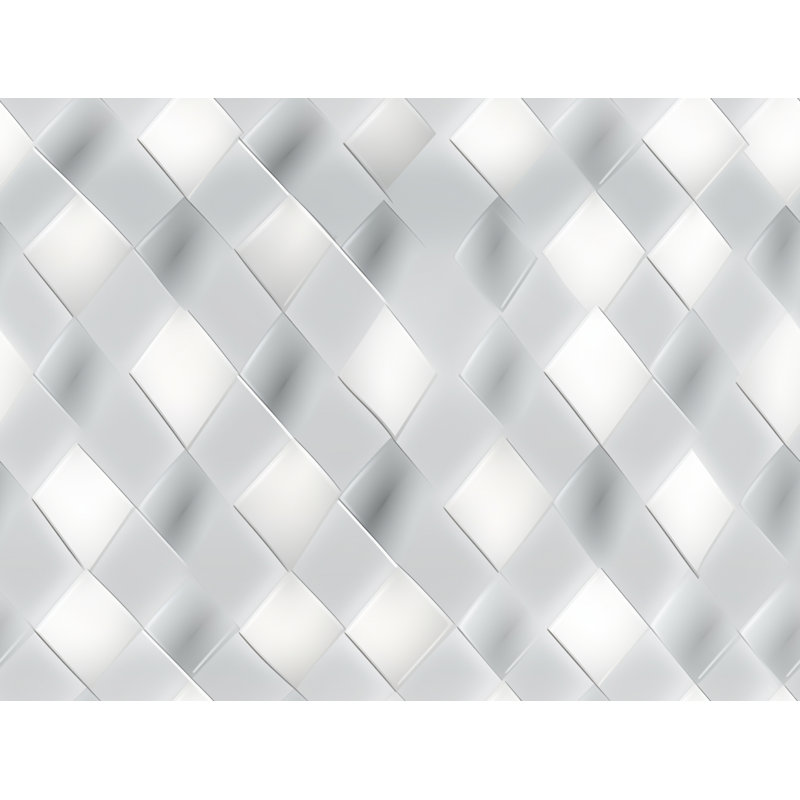 Machine Printed Comforter, Twin Comforter, Silver/White Argyle
