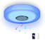 Exhourme Ceiling Light, Flush Mount Ceiling Light With Bluetooth Speaker, Rgb Colour Change, App + Remote Control For Home, Bedroom, Bathroom - X003yx81xj