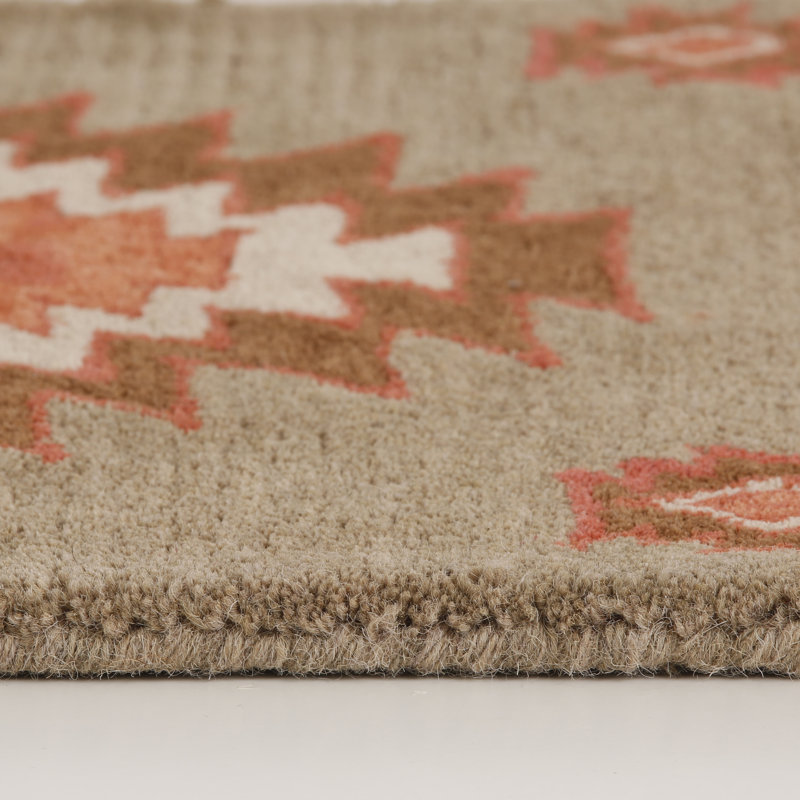 Southwestern Wool Hand Woven Area Rug, Rectangle 152 x 244cm