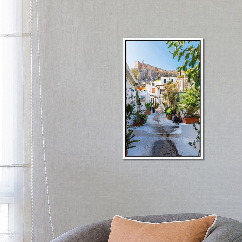 Athens, Greece XI by Nejdet Duzen - Print on Canvas, 66.04 cm H x 45.72 cm W, White Framed