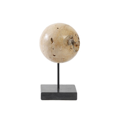 Abstract Cheese Stone Ball Sculpture