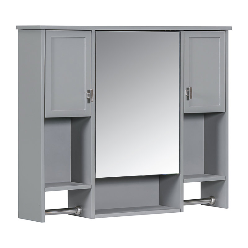 Armoire de rangement murale moderne 35 po x 28 po, Gris