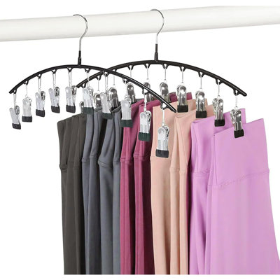 Legging And Pants Hangers For Closet Organizer With Clips, Suitable For Socks, Underwear, And Pants