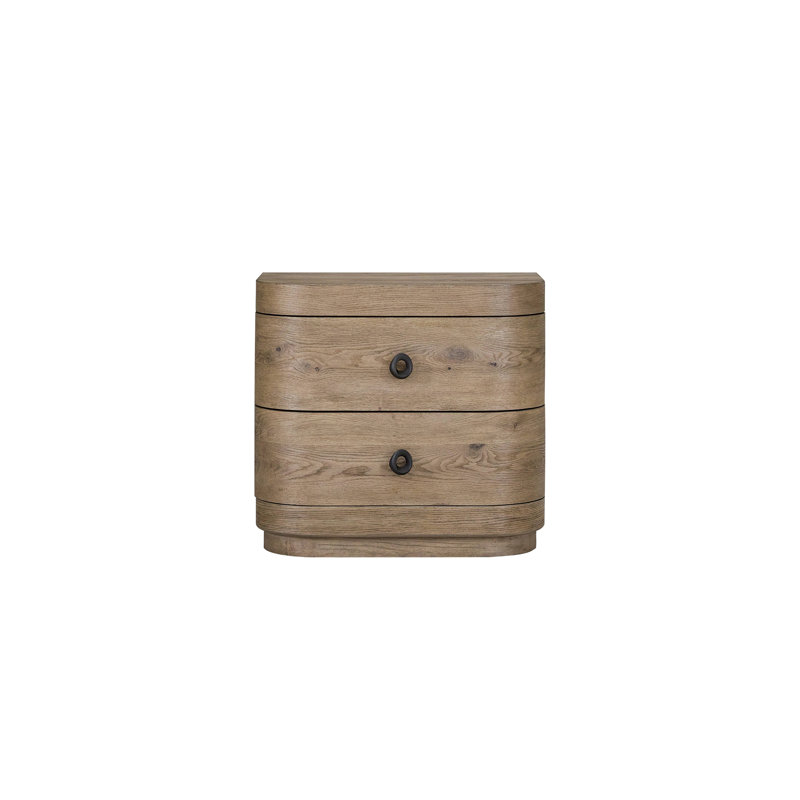 Grande table de chevet 2 tiroirs en chêne noueux anglais