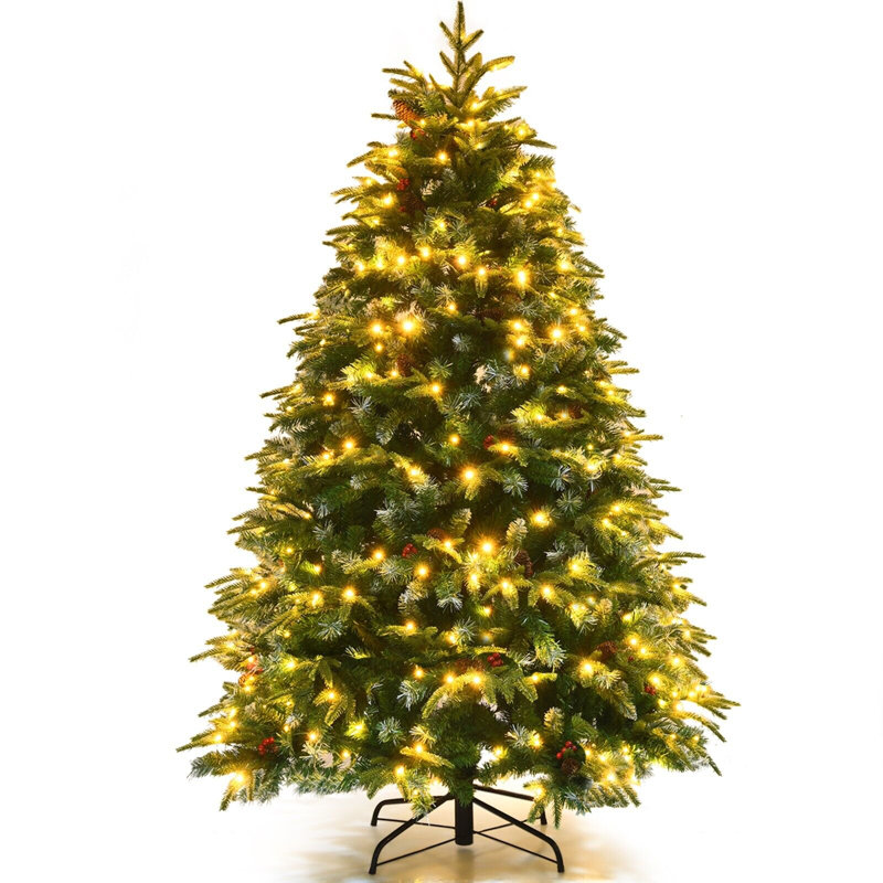 Lighted Artificial Pine Christmas Tree, 5 Ft