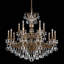 Milano 15 Light 38.5in x 38in Two-Tier Chandelier in French Gold with Clear Heritage Handcut Crystals-172996286-172996274