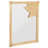 Rectangular Rattan Cuba Decorative Wall Mirror, Natural Brown
