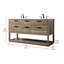 Ensemble de meuble-lavabo double 60 po Felicity-1276210176