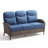 Alakai All-Weather Outdoor Patio Wicker Sofa With 6" Thick Cushion-798419644