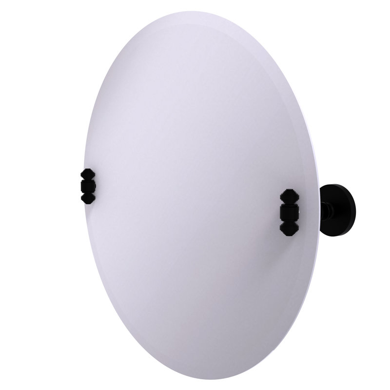 Miroir rond à inclinaison 22 po Gober, Noir mat