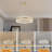 31.5" Modern Gold Ring LED Crystal Chandelier