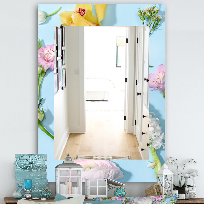 Miroir de salle de bain Blooming Flowers, H 39,4 po x l 29,5 po