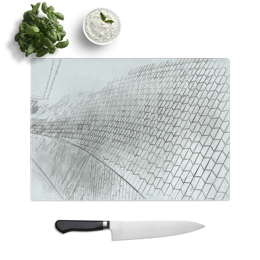 Tempered Glass Sketching the Architecture Vol.31 Chopping Board