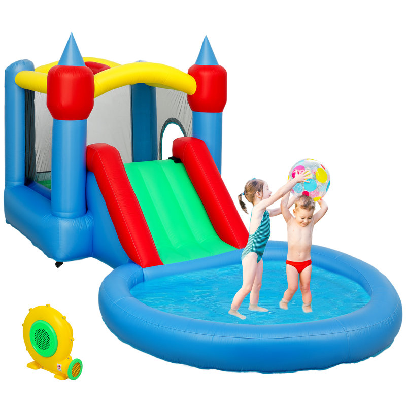 4 in 1 Inflatable Bounce House, Bouncy Castle with Blower