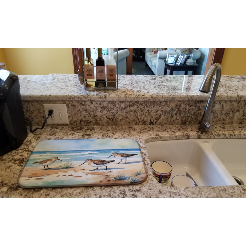Sandpipers Hunting Dish Drying Mat