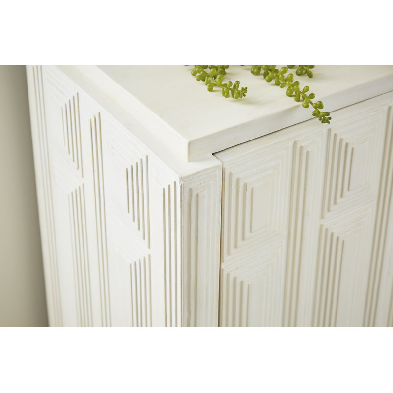 Console de buffet, porte à motif géométrique 4 portes