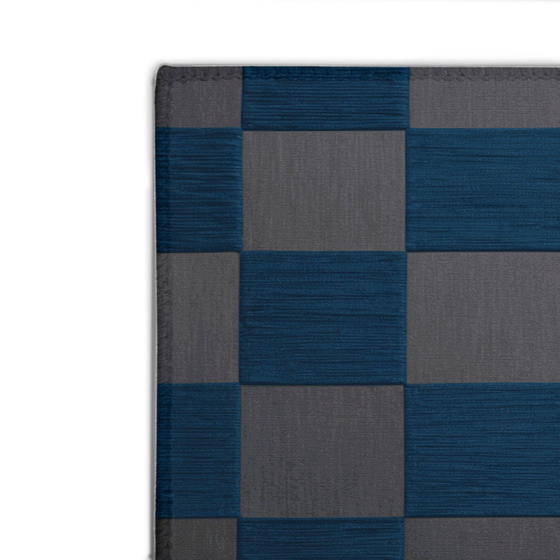 Tapis d'intérieur et d'extérieur à carreaux vert