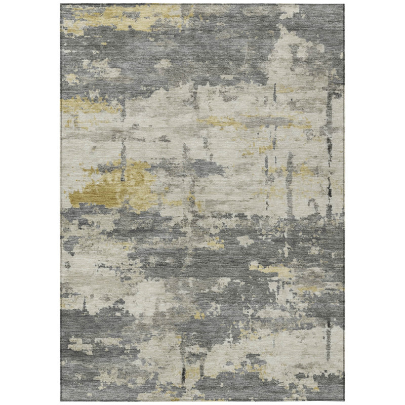 Machine Washable Indoor/Outdoor Wagenen ACN2362 Abstract Rug, Rectangle 5' x 7'6"