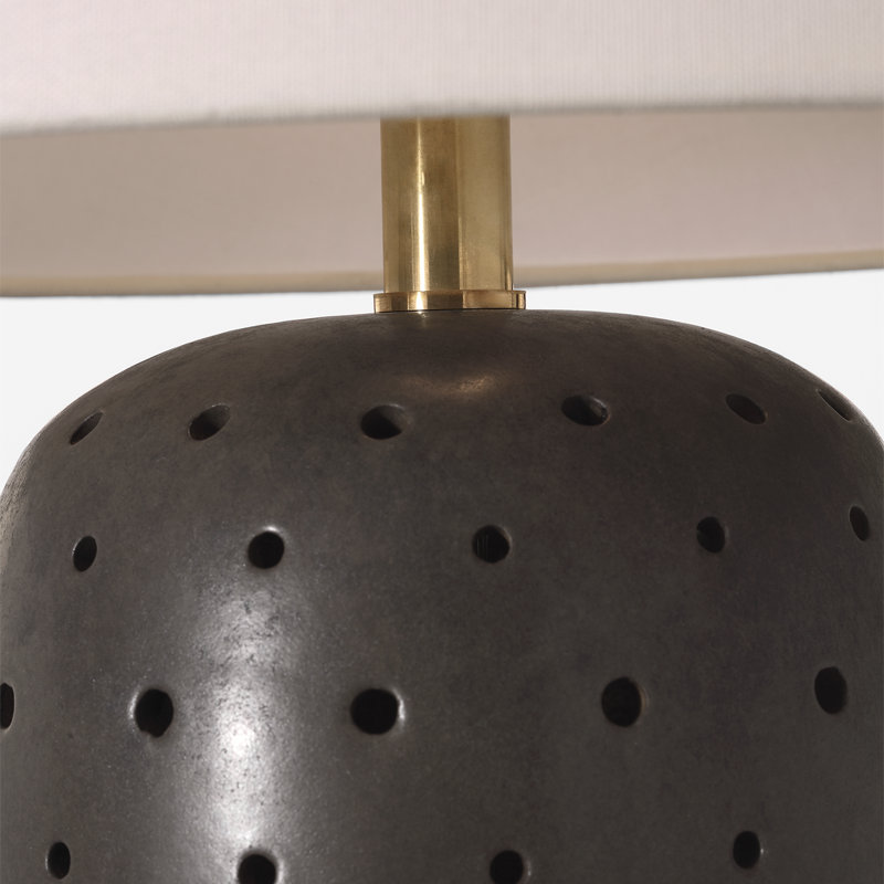 Chapman & Myers Samara 30" Table Lamp with Linen Shade, Brown