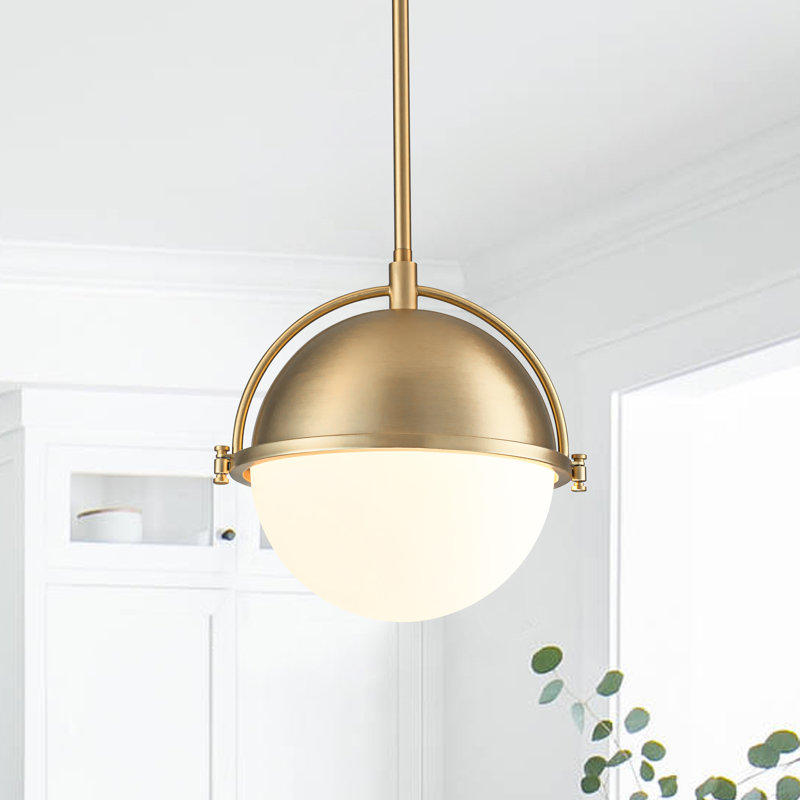 Gladi 1 - Light 9'' Single Glass Globe Pendant, Gold