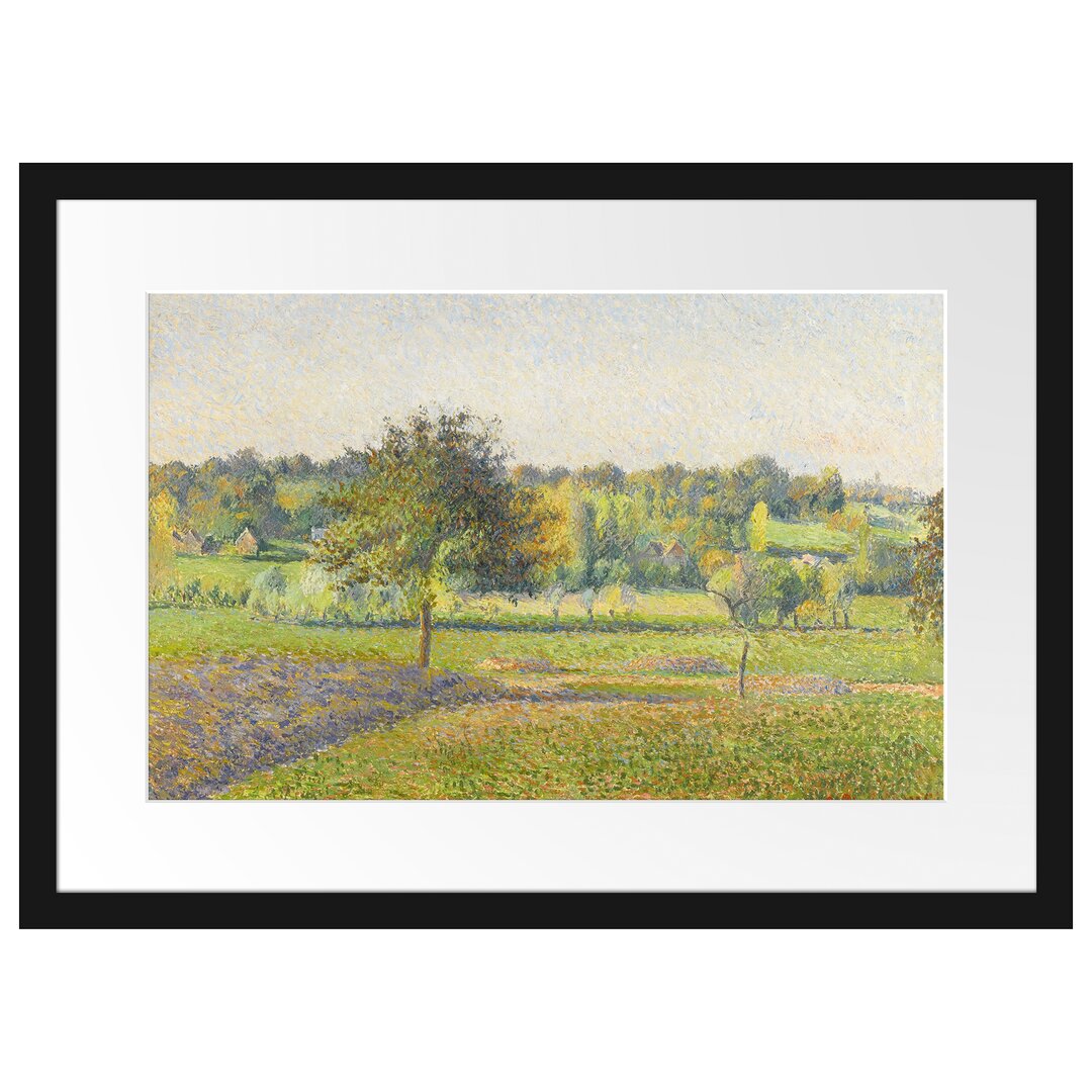 Gerahmter Kunstdruck Prairie À Éragny von Camille Pissarro