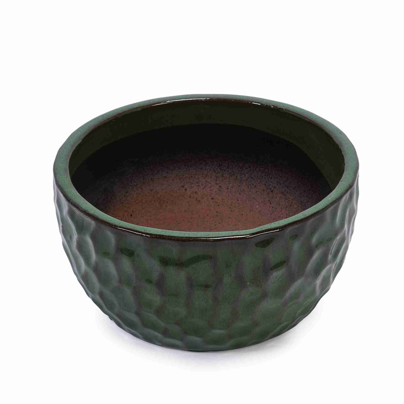 High quality ceramic flowerpot, Antique Green