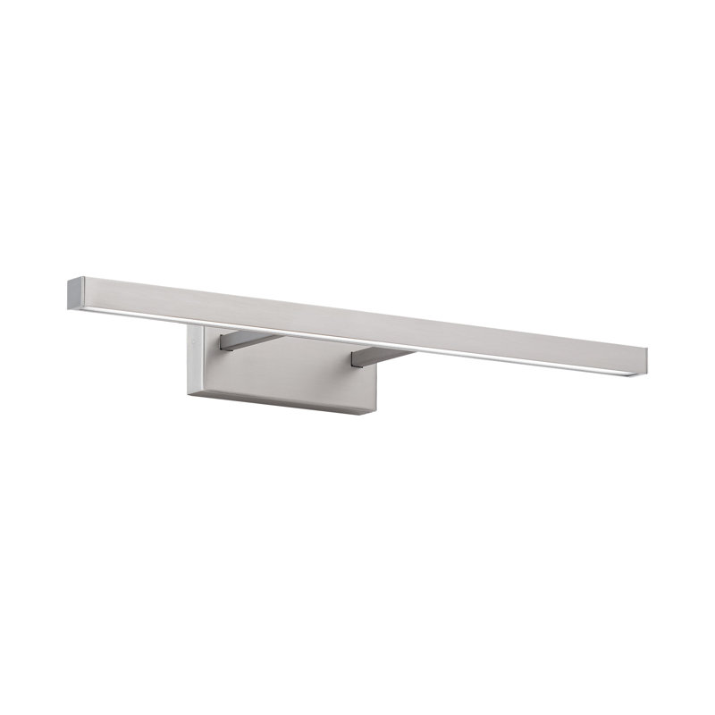 Éclairage de salle de bain 1 lumière DEL à intensité variable Rochelle, 2700 K, Nickel brossé