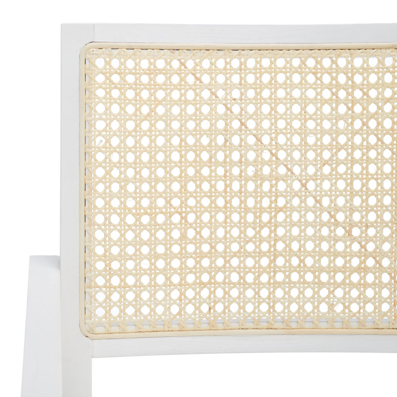 Josephina 17.7'' H Leather Upholstered Ash Armchair, White