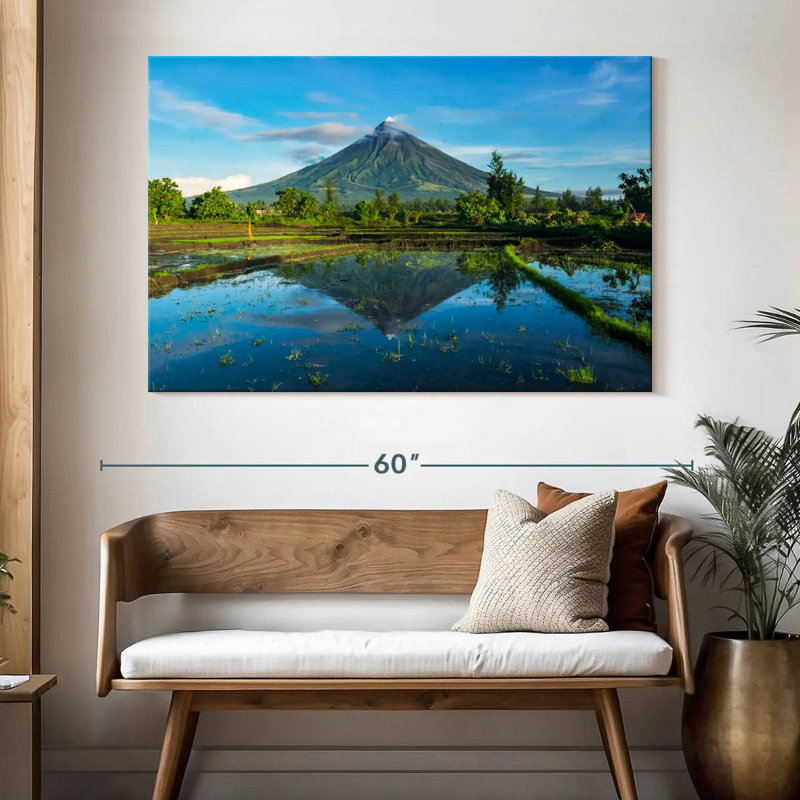 Mayon Volcano Reflection, 34" H x 51" W