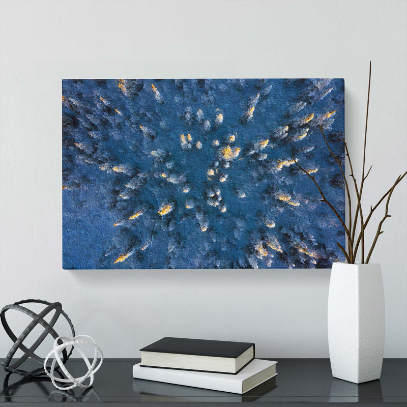 Snow Covered Forest - Wrapped Canvas Painting, 35cm H x 50cm W x 3cm D