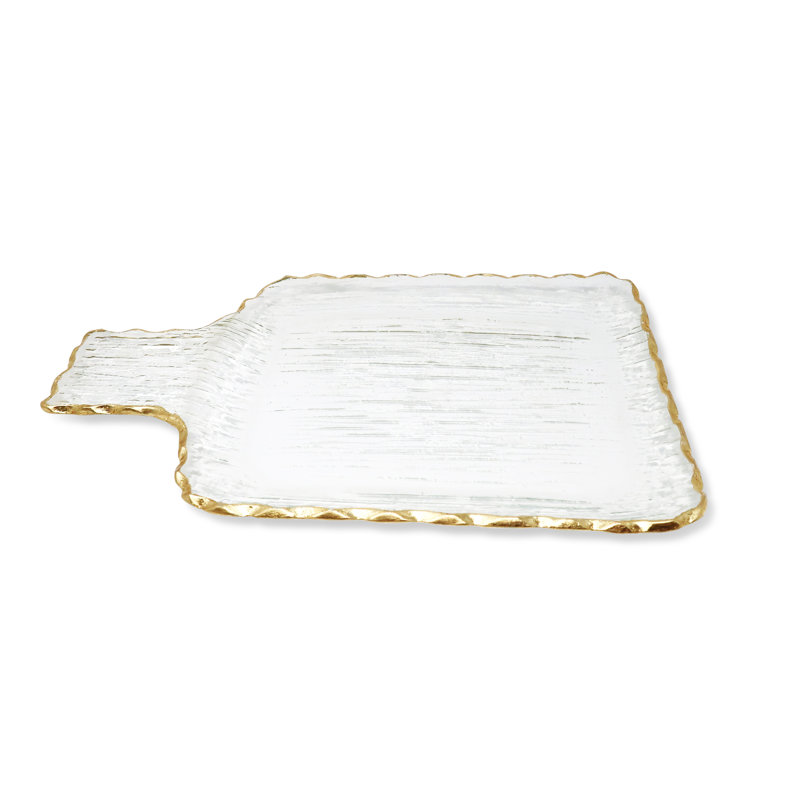 Glass Tray, 1" H x 15.25" W x 9.5" D
