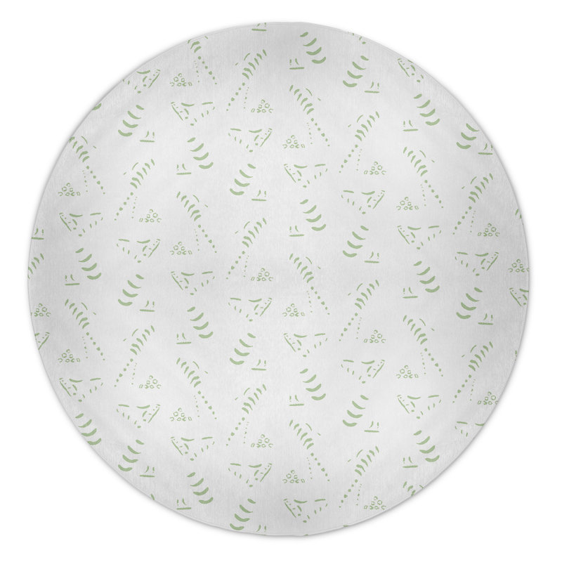 Safari Chenille Geometric Indoor Rug, Round 5'