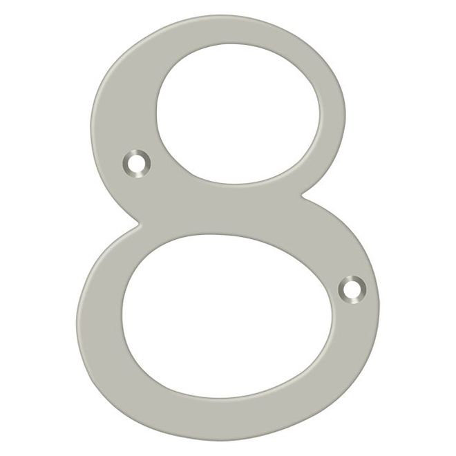 Chiffres de 4 po Deltana, Nickel brossé, 8